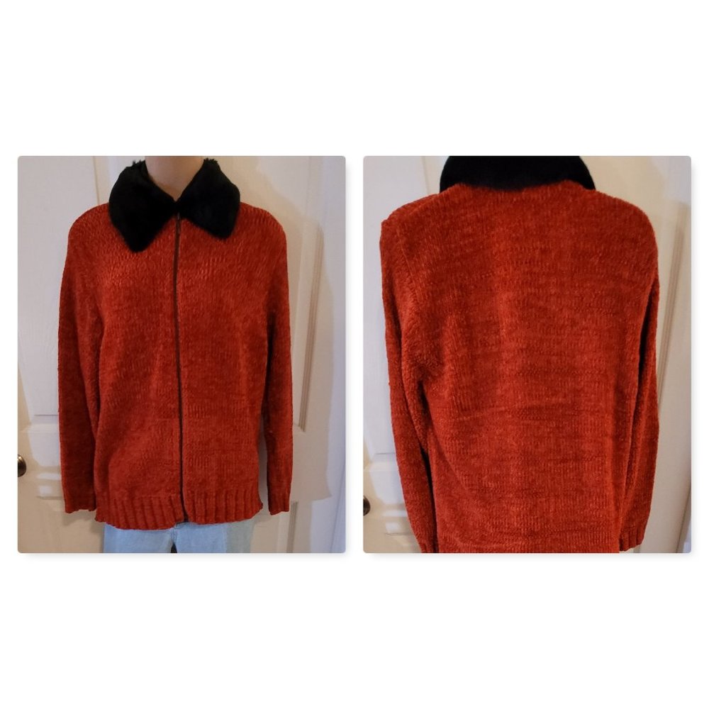 Kelly Scott red acrylic jacket